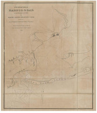 Pensacola Harbor & Bar, Florida, 1835 - Old Map Reprint - 1843 Regional Section 2