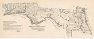 Surveys in the Territory of Florida, 1839 - Old Map Reprint - 1843 Regional Section 3