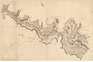Androscoggin Pond and Wilson Pond, Maine, 1843 - Old Map Reprint - 1843 Regional Section 8