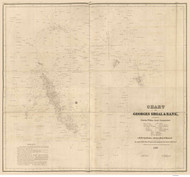 Georges Shoal and Bank, Massachusetts, 1837 - Old Map Reprint - 1843 Regional Section 8