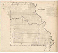 Diagram of the State of Missouri, 1839 - Old Map Reprint - 1843 Regional Section 9