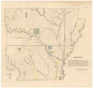 Arkansas Surveying District, 1837 - Old Map Reprint - 1843 Regional Section 11