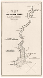 Columbia River, 90 miles from its Mouth, Washington-Oregon, 1843 - Old Map Reprint - 1843 Regional Section 11