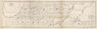 Land Between Lake Michigan & Lake Erie and Contested Boundary Lines, 1843 - Old Map Reprint - 1843 Regional Section 12
