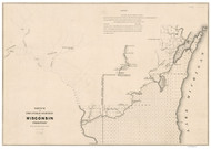 Wisconsin Territory, 1841 - Old Map Reprint - 1843 Regional Section 12