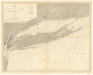Montauk Point to New York and LI Sound 1911 Nautical Map unknown sc Reprint BA 52