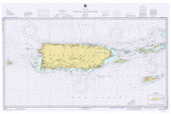 Puerto Rico and Virgin Islands 1980 Old Map Nautical Chart 1:326,856 sc Reprint 920