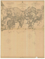Blackstone Rocks to South End 1894 - Old Map Nautical Chart AC Harbors 261 - Connecticut
