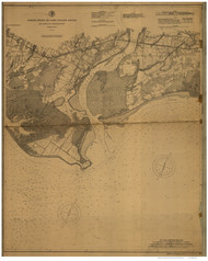 Milford to Bridgeport 1895 - Old Map Nautical Chart AC Harbors 264 - Connecticut