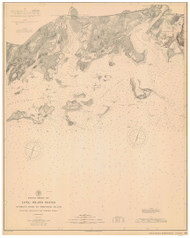 George's Rock to Sheffield Island 1894 - Old Map Nautical Chart AC Harbors 267 - Connecticut
