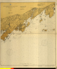 Little Captain Island to Rye Neck 1916 - Old Map Nautical Chart AC Harbors 270 - Connecticut