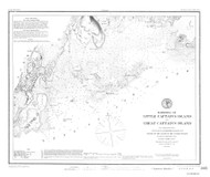 Harbors of Little Captain's Island and Great Captain's Island 1882 - Old Map Nautical Chart AC Harbors 365 - Connecticut