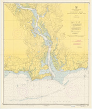 Entrance to Deep River 1950 - Old Map Nautical Chart AC Harbors 215 - Connecticut