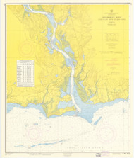 Entrance to Deep River 1960 - Old Map Nautical Chart AC Harbors 215 - Connecticut