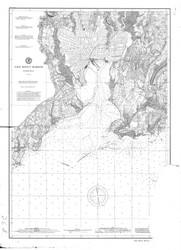 New Haven Harbor 1896 - Old Map Nautical Chart AC Harbors 218 - Connecticut