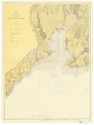 New Haven Harbor 1918 - Old Map Nautical Chart AC Harbors 218 - Connecticut