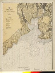 New Haven Harbor 1932 - Old Map Nautical Chart AC Harbors 218 - Connecticut