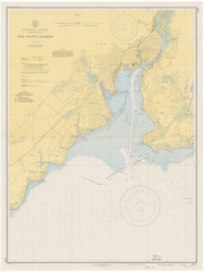 New Haven Harbor 1942 - Old Map Nautical Chart AC Harbors 218 - Connecticut