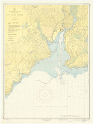 New Haven Harbor 1952 - Old Map Nautical Chart AC Harbors 218 - Connecticut