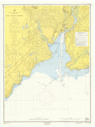 New Haven Harbor 1962 - Old Map Nautical Chart AC Harbors 218 - Connecticut
