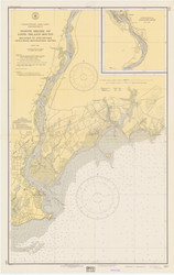 Milford to Stratford 1940 - Old Map Nautical Chart AC Harbors 219 - Connecticut