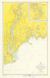 Milford to Stratford 1960 - Old Map Nautical Chart AC Harbors 219 - Connecticut