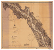 Deep River to Higganum 1934 - Old Map Nautical Chart AC Harbors 259 - Connecticut