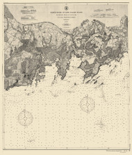 Blackstone Rocks to South End 1897 - Old Map Nautical Chart AC Harbors 261 - Connecticut