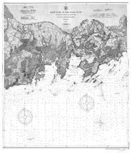 Blackstone Rocks to South End 1897 BW - Old Map Nautical Chart AC Harbors 261 - Connecticut