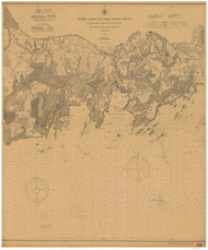 Blackstone Rocks to South End 1907 - Old Map Nautical Chart AC Harbors 261 - Connecticut