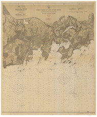 Blackstone Rocks to South End 1911 - Old Map Nautical Chart AC Harbors 261 - Connecticut