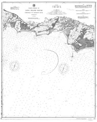 Fairfield to George's Rock 1895 BW - Old Map Nautical Chart AC Harbors 266 - Connecticut