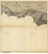 Fairfield to George's Rock 1910 - Old Map Nautical Chart AC Harbors 266 - Connecticut
