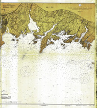 Sheffield Island to Westcott Cove 1915 A - Old Map Nautical Chart AC Harbors 268 - Connecticut