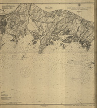 Sheffield Island to Westcott Cove 1917 B - Old Map Nautical Chart AC Harbors 268 - Connecticut