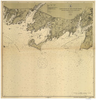 Stamford Harbor to Little Captain Island 1914 B - Old Map Nautical Chart AC Harbors 269 - Connecticut
