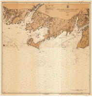 Stamford Harbor to Little Captain Island 1917 - Old Map Nautical Chart AC Harbors 269 - Connecticut