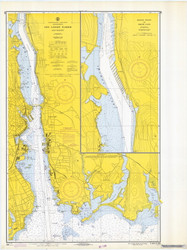 New London Harbor and Vicinity 1969 - Old Map Nautical Chart AC Harbors 293 - Connecticut
