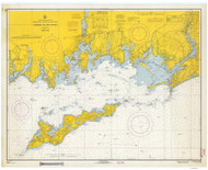 Fishers Island Sound 1966 - Old Map Nautical Chart AC Harbors 358 - Connecticut