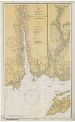 Harbor of New London and Approaches 1933 - Old Map Nautical Chart AC Harbors 359 - Connecticut
