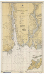 Harbor of New London and Approaches 1935 - Old Map Nautical Chart AC Harbors 359 - Connecticut