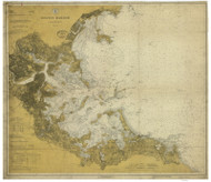Boston Harbor 1918 - Old Map Nautical Chart AC Harbors 337 - Massachusetts