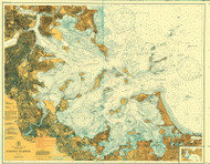Boston Harbor 1941a - Old Map Nautical Chart AC Harbors 246 - Massachusetts