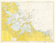 Boston Harbor 1965 - Old Map Nautical Chart AC Harbors 246 - Massachusetts