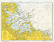 Boston Harbor 1974 - Old Map Nautical Chart AC Harbors 246 - Massachusetts