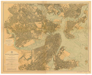 Boston Inner Harbor 1897 - Old Map Nautical Chart AC Harbors 248 - Massachusetts