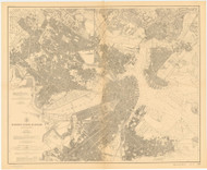 Boston Inner Harbor 1903 - Old Map Nautical Chart AC Harbors 248 - Massachusetts