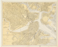Boston Inner Harbor 1931 - Old Map Nautical Chart AC Harbors 248 - Massachusetts