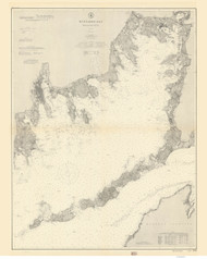 Buzzards Bay 1909 Old Map Nautical Chart AC Harbors 2 249 - Massachusetts