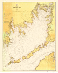 Buzzards Bay 1933 A Old Map Nautical Chart AC Harbors 2 249 - Massachusetts